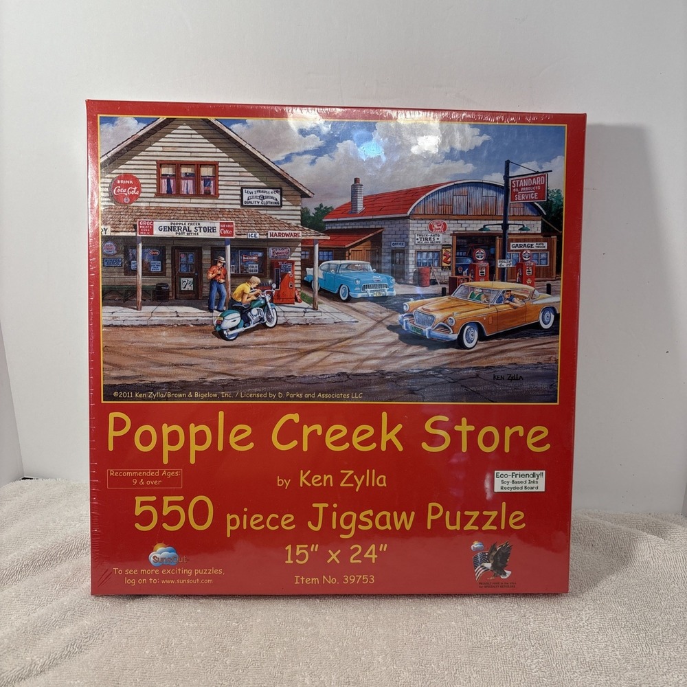 SunsOut Popple Creek Store 550 Piece Jigsaw Puzzle Ken Zylla 39753 New Sealed